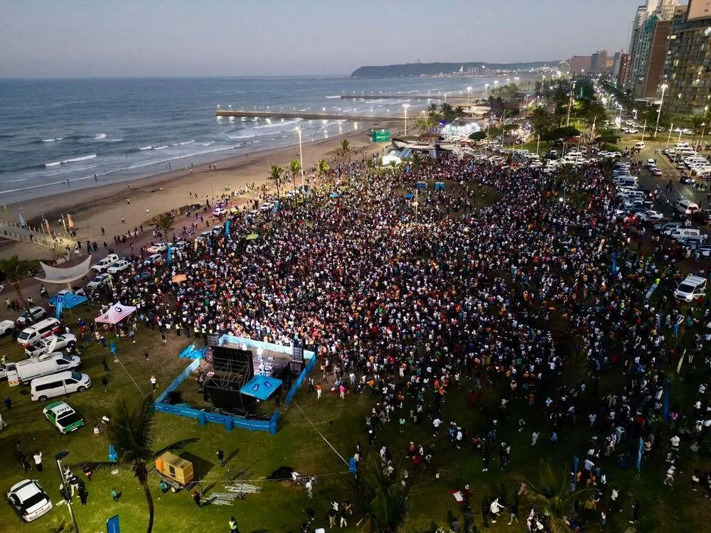 MTN8 final fan zone Durban Opens Free Beachfront Fan Zone