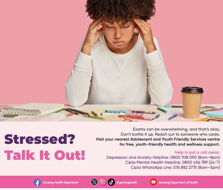 matric mental health Gauteng Health Department Asks Matric Learners