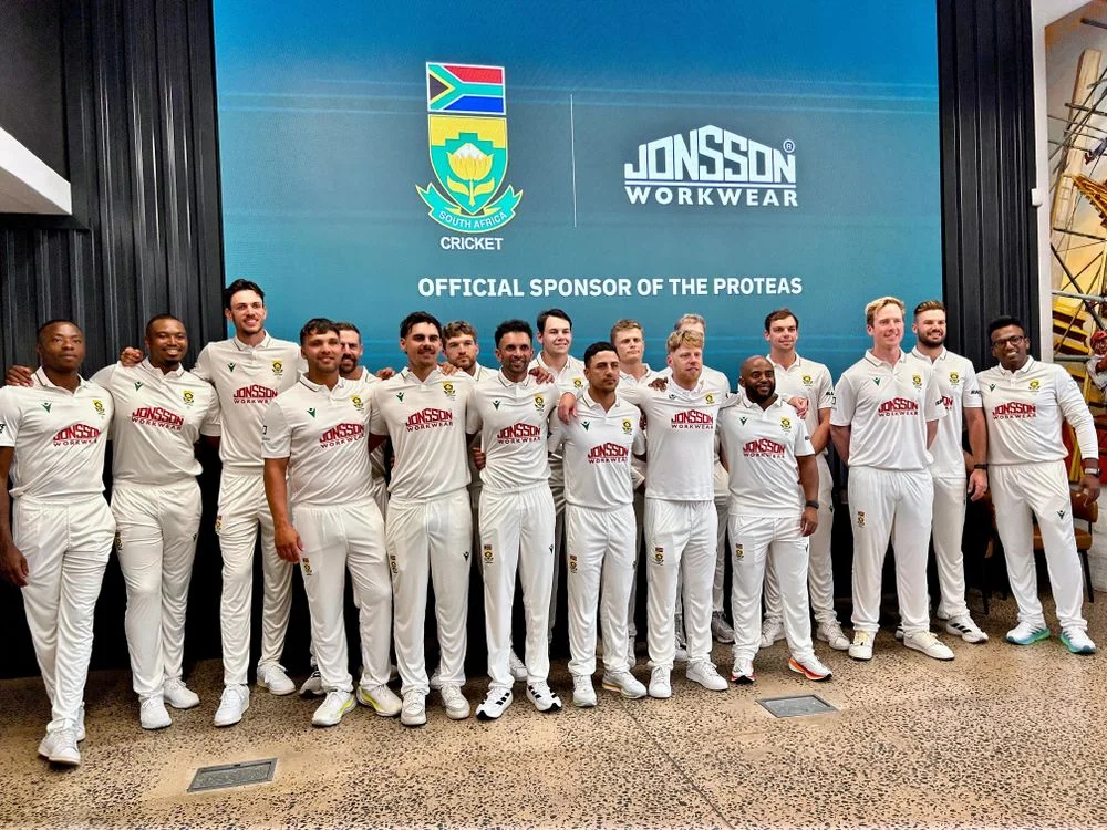 Proteas Test shirt sponsor Jonsson Workwear Becomes First Proteas Test