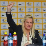 SAFA vice-presidents Linda Zwane Natasha Tsichlas Tankiso Modipa