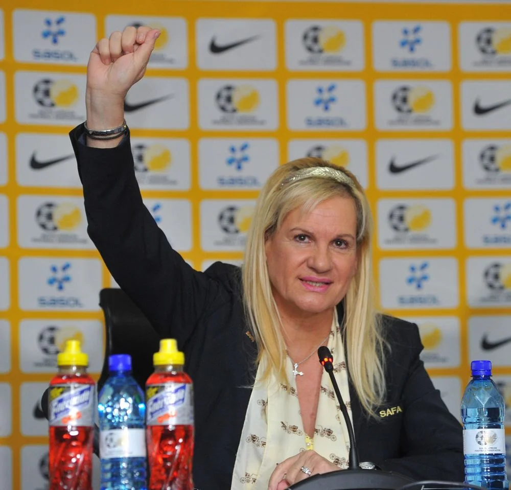 SAFA vice-presidents Linda Zwane Natasha Tsichlas Tankiso Modipa
