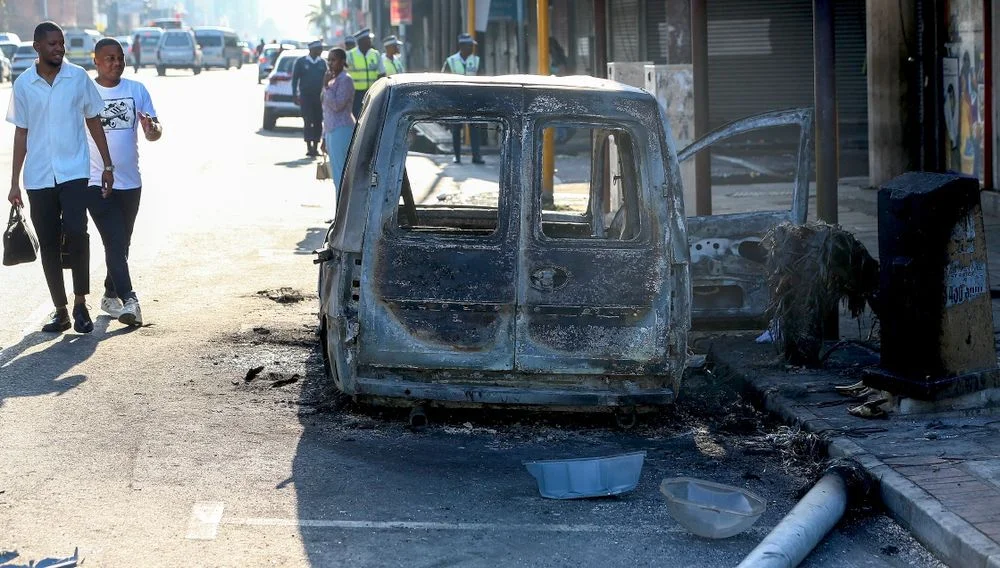 Durban riots businesses Minister Kubayi Says Crime Still Crime