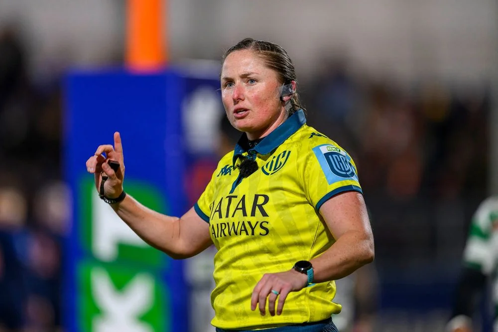 Aimee Barrett-Theron breast cancer Referee Aimee Barrett Theron Steps Away