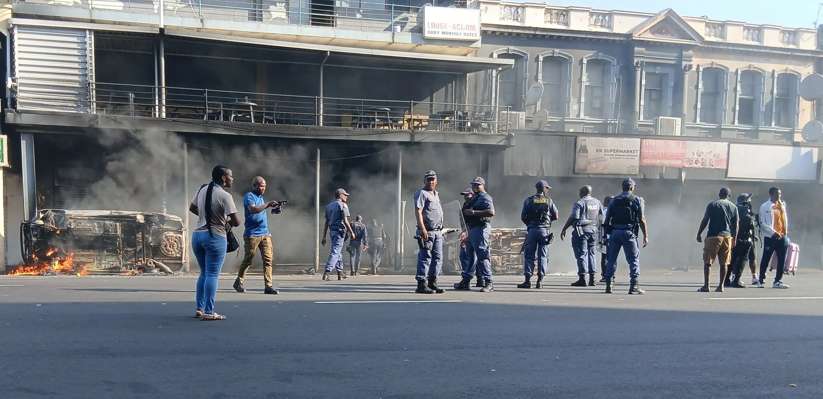 Durban anti-immigrant march Shops Looted Cars Burnt Anti Immigrant