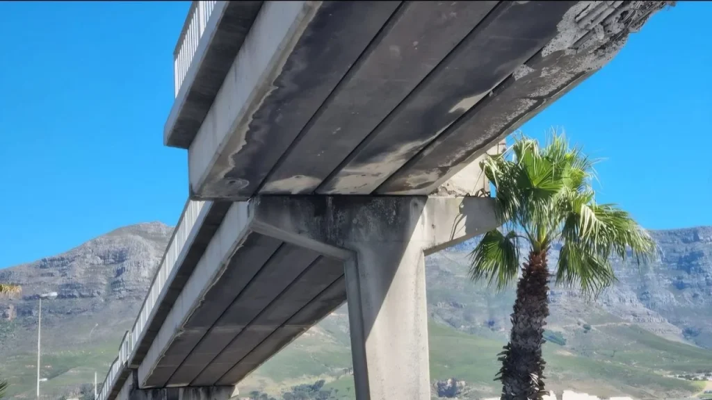 N1 pedestrian bridge Truck Driver Arrested After Crash Damages